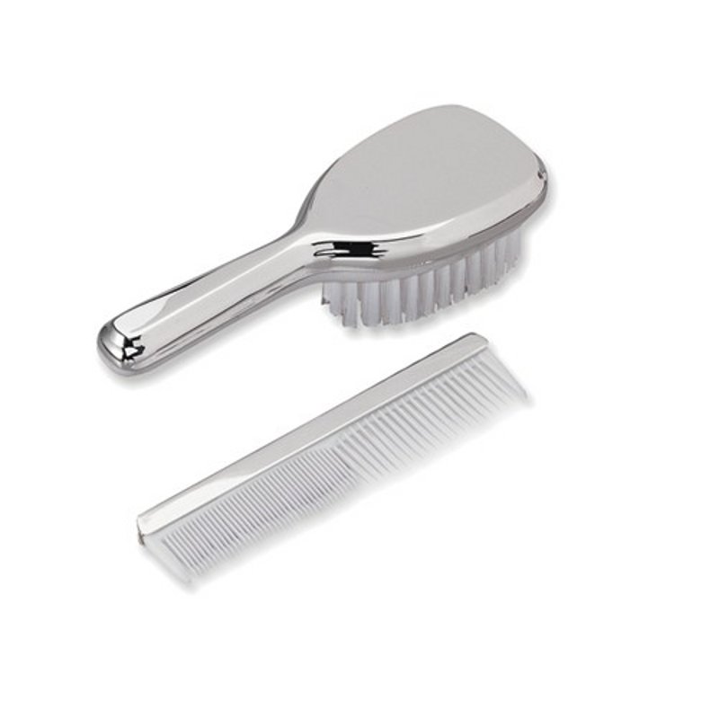 Silver-plated Brush & Comb Set