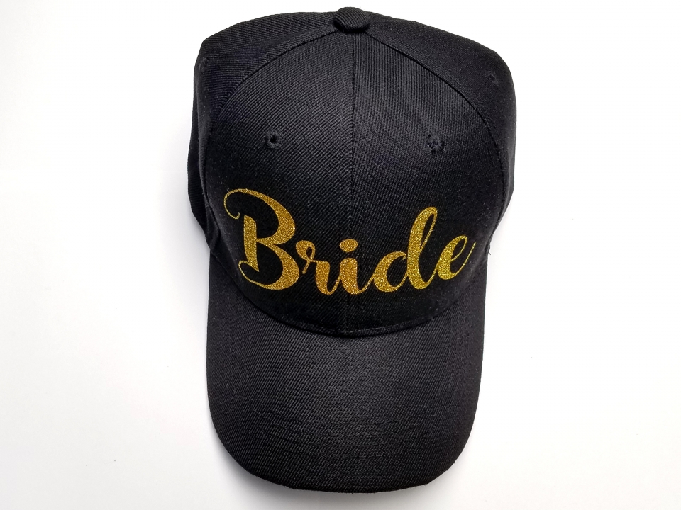 Black "Bride" Cap