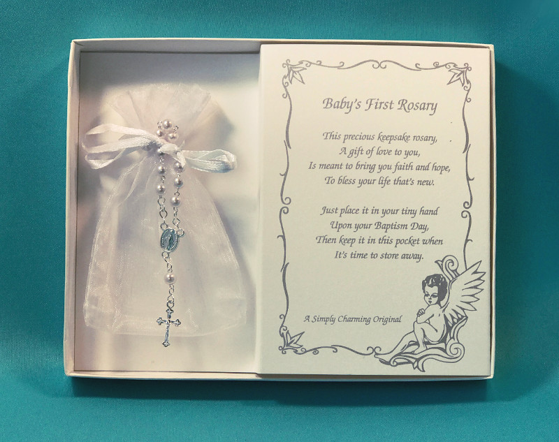 Pearl Baby's First Rosary w/poem
