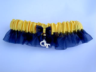 Georgia Tech Inspired Garter with Licensed Collegiate Charm
