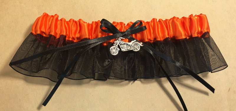 Garter with Motorcycle Charm