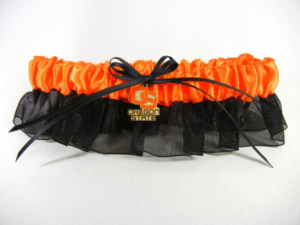 Oregon State University Inspired Garter with Licensed Collegiate Charm