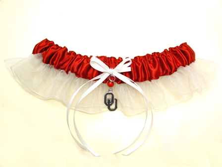 University of Oklahoma Inspired Garter with Licensed Collegiate Charm