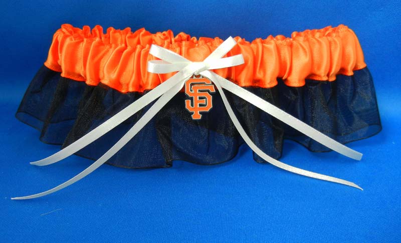San Francisco Giants Inspired Garter with Licensed Charm