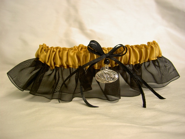 University of Missouri Garter Inspired Garter with Licensed Collegiate Charm