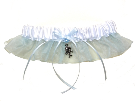 University of North Carolina Inspired Garter with Licensed Collegiate Charm