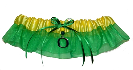 University of Oregon Inspired Garter with Licensed Collegiate Charm