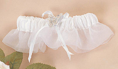 Organza Garter w/ Butterfly