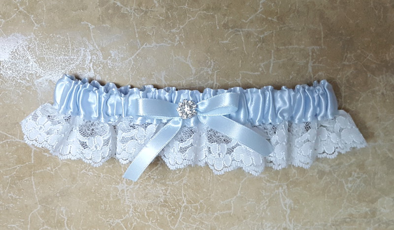 Ivory Lace Garter w/ Crystal
