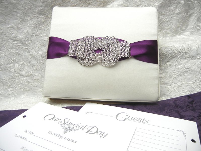 Crystal Wedding Knot Guest Book