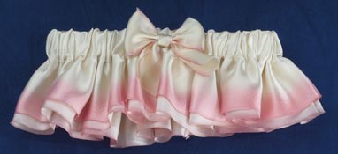 Hand-Dyed Blushing Bride Silk Satin Garter