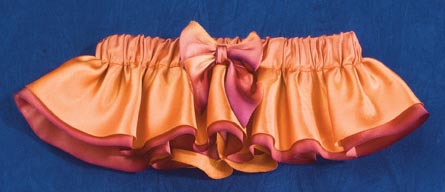 Hand-Dyed Shades of Coral Silk Garter