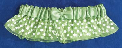 Apple Green Polka Dot Garter