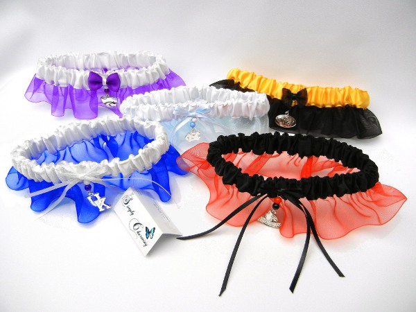 Inspired Garters with Licensed Collegiate Charm