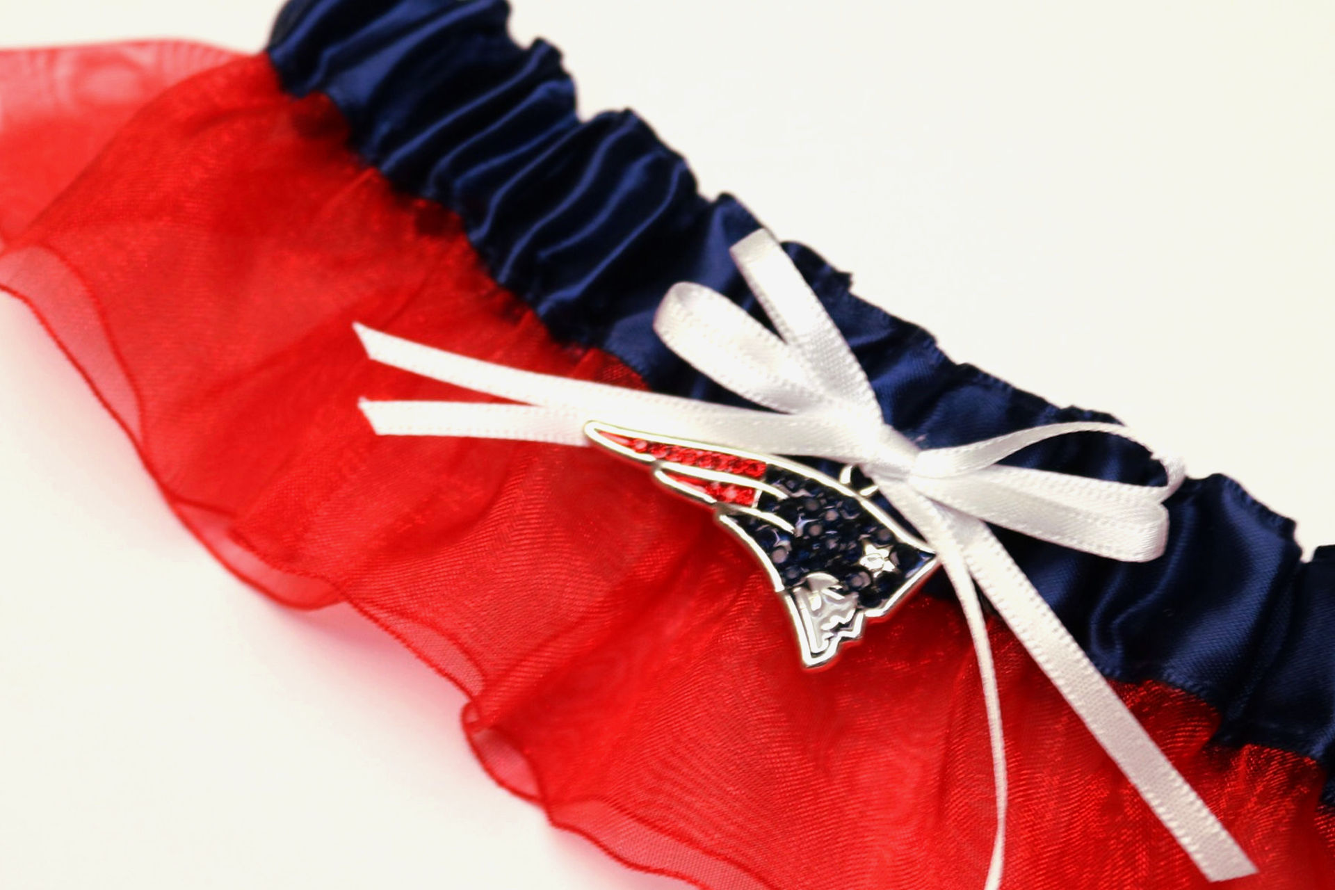 New England Patriots Inspired Garter with Licensed Charm