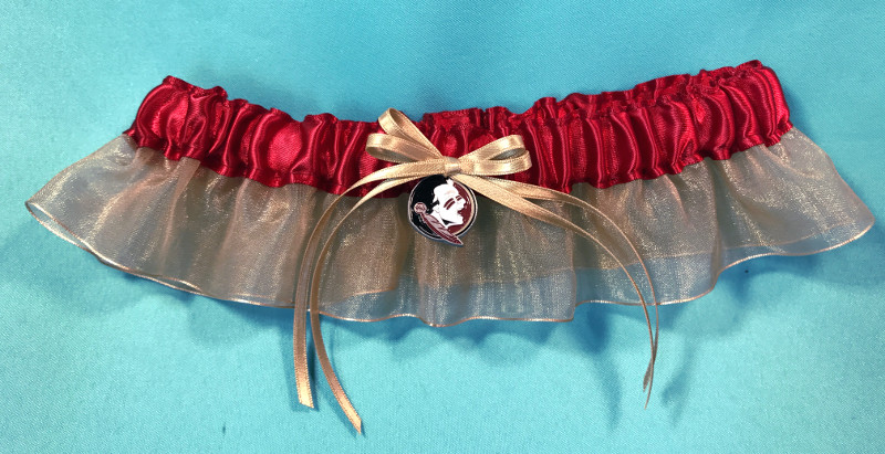Florida State University Inspired Garter with Licensed Collegiate Charm
