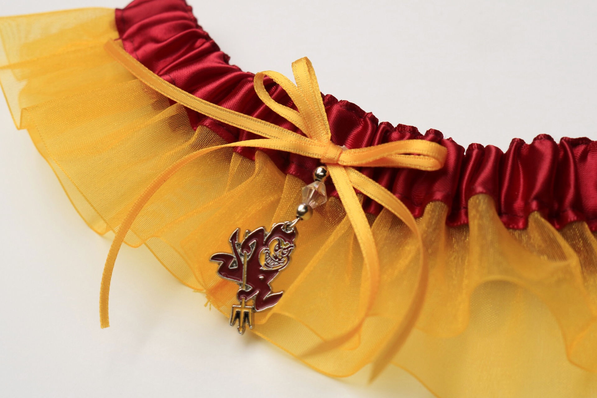 Arizona State University Inspired Garter with Licensed Collegiate Charm