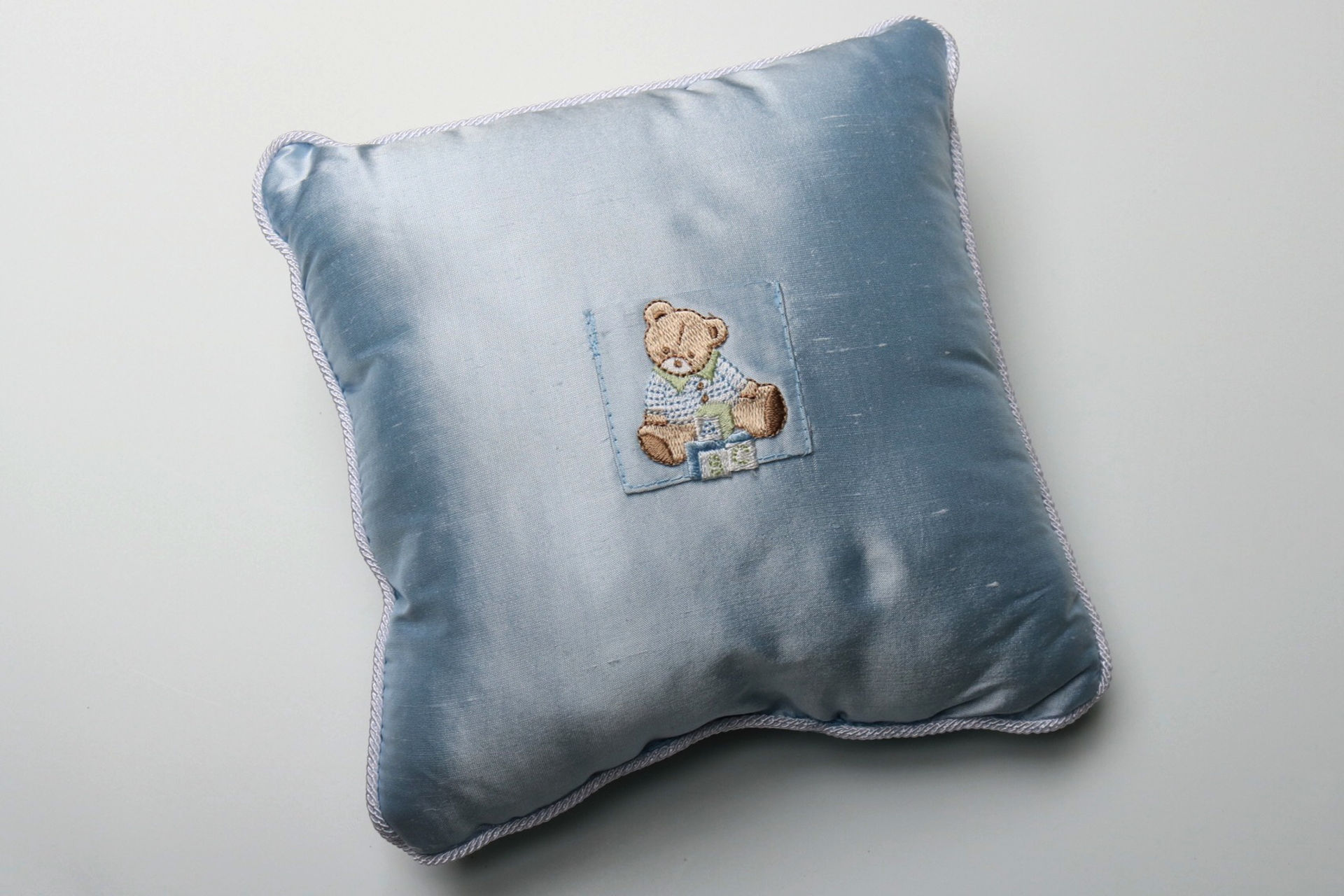 Blue Silk Tooth Fairy Pillow