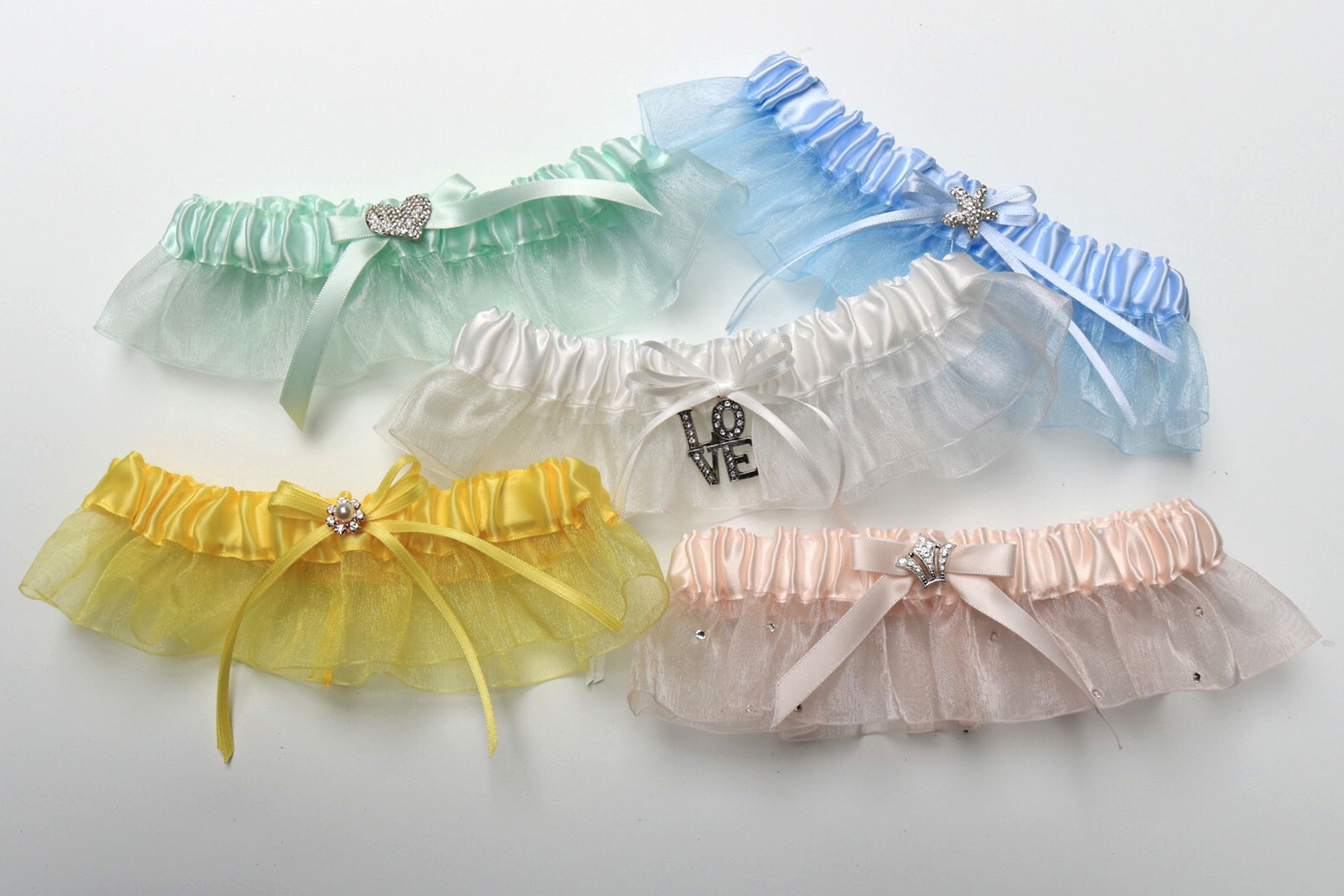 Set of 5 Summertime Color garters