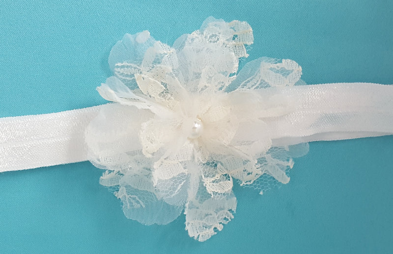 Antique White Baby Headband