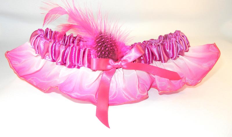 Pink Ombre French Ribbon Garter