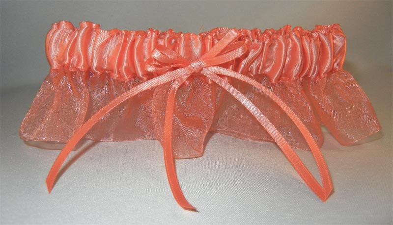 Coral Prom Garter