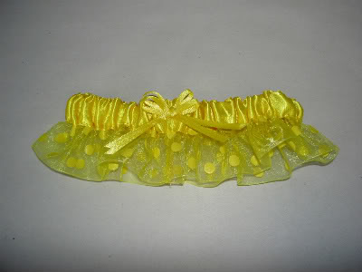 Yellow Polka Dot garter