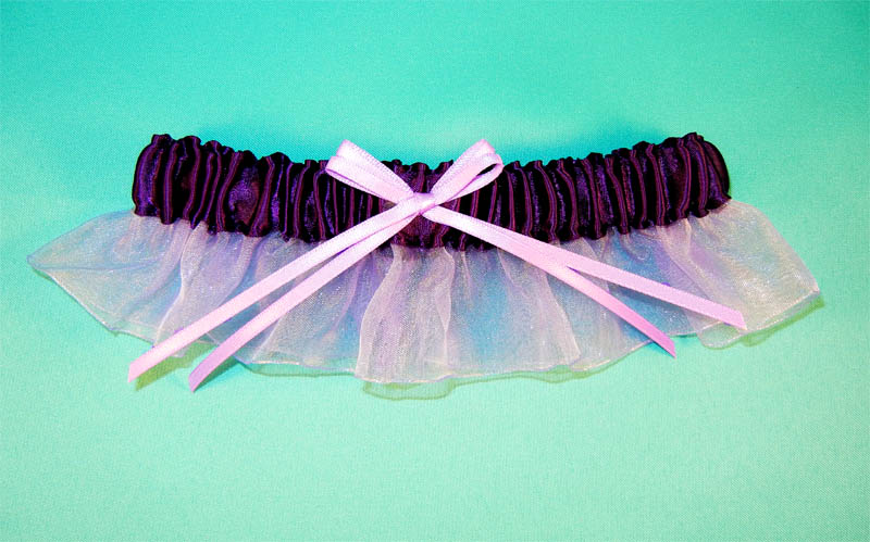 Eggplant/Lavender Prom Garter