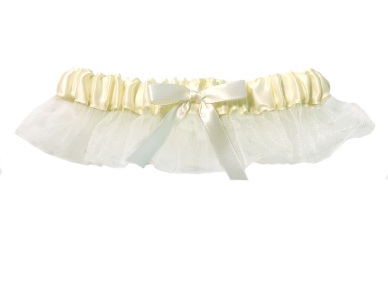 Ivory Satin Garter