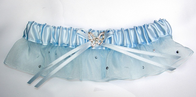 Light Blue Butterfly Garter