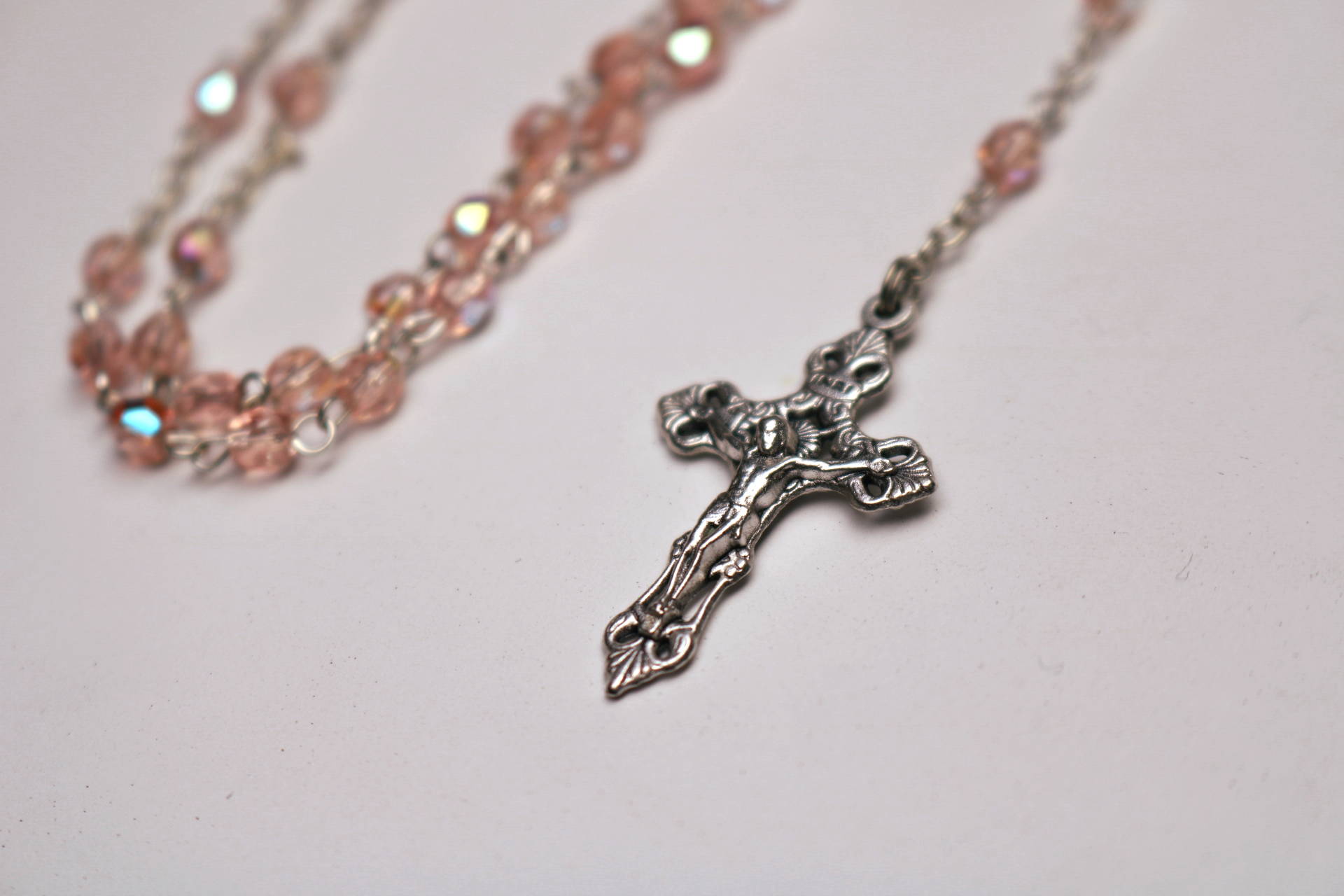 Rose Pink Crystal Rosary