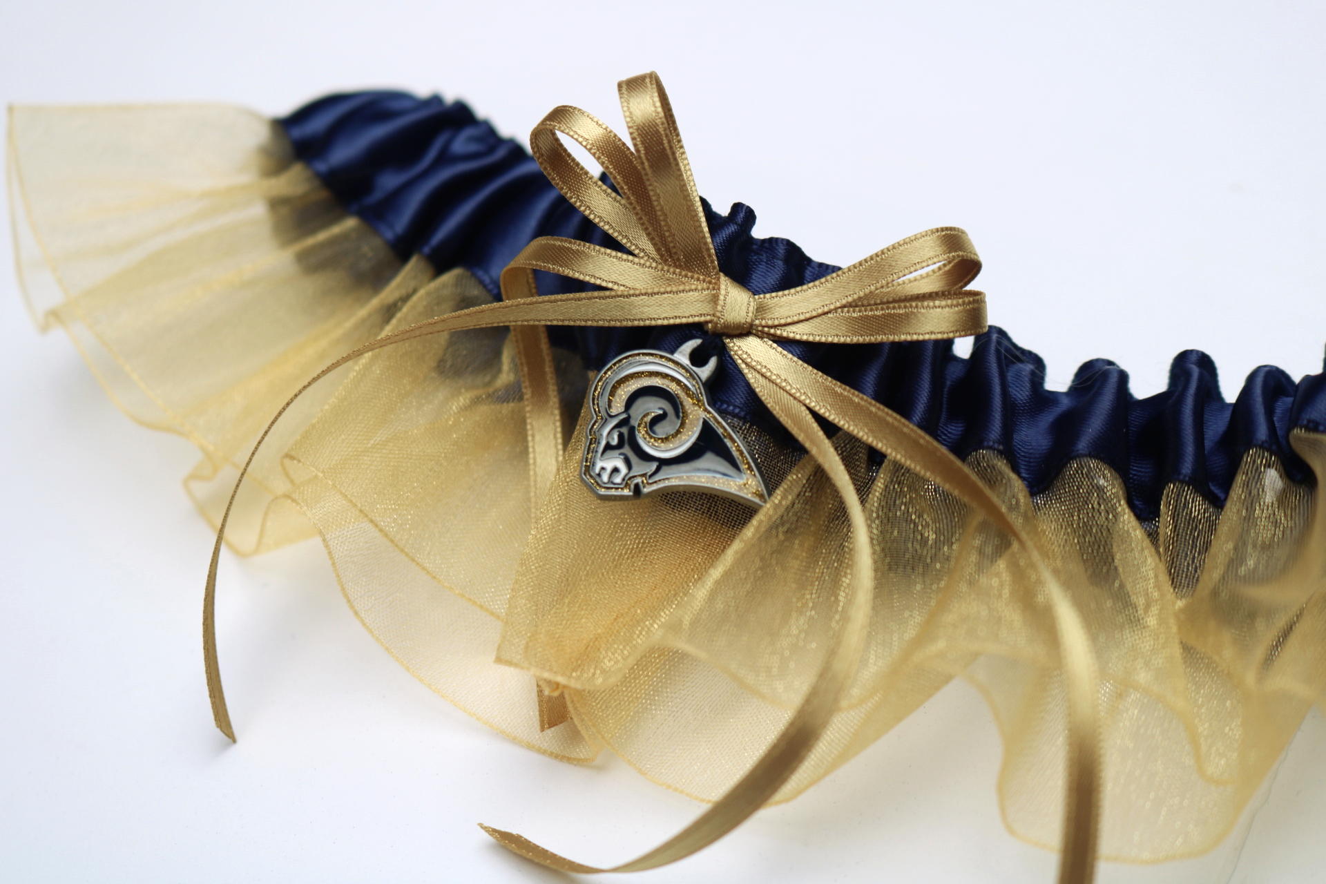 Los Angeles Rams Inspired Garter with Licensed Charm