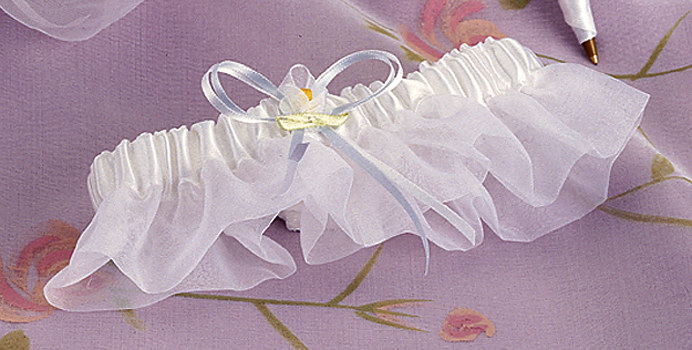 Organza Garter w/ Calla Lily