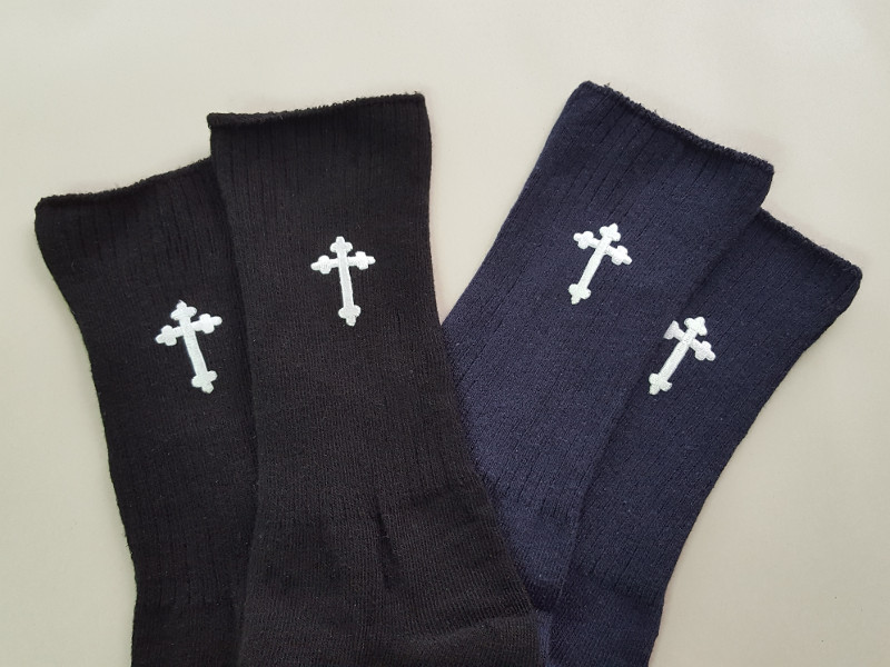 Boys First Communion Socks w/Cross