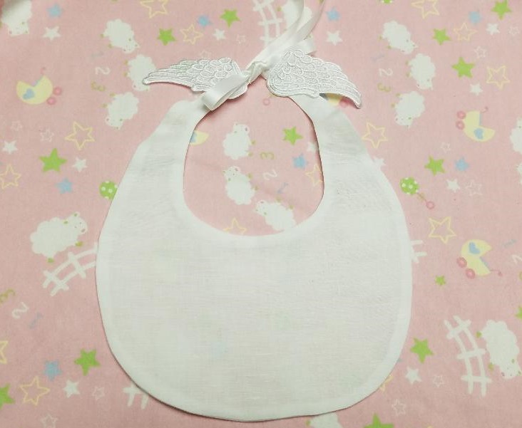 Boy's Baby Bib with Angel Wings