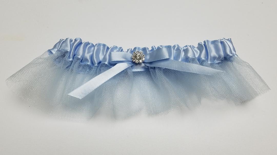 light blue garter w/ silver accent