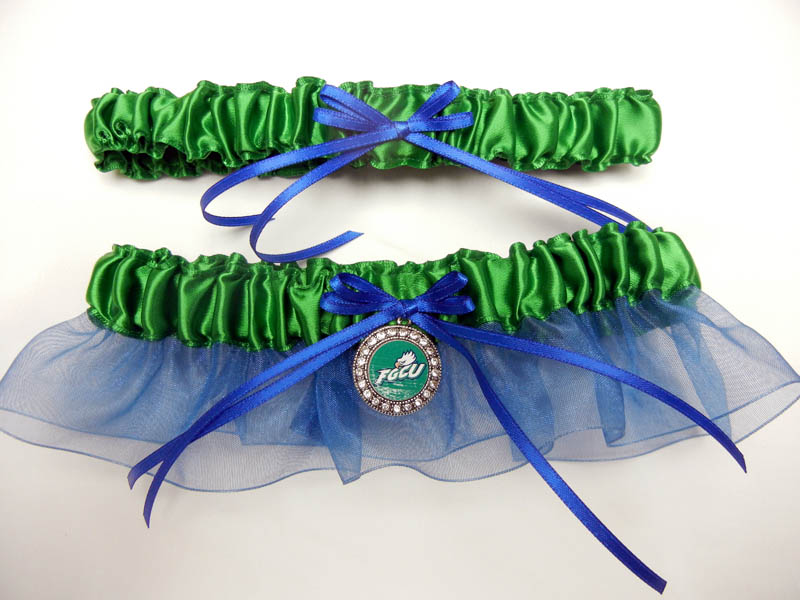 Florida Gulf Coast University Inspired Garter with Licensed Collegiate Charm