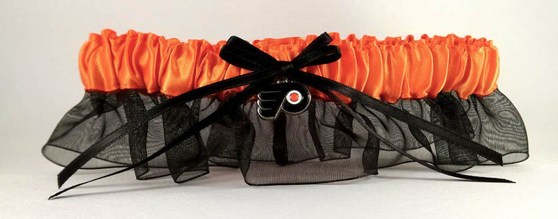 Philadelphia Flyers Inspired Garter with Licensed Charm