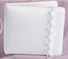 Satin Guest Book with Chiffon Flowers