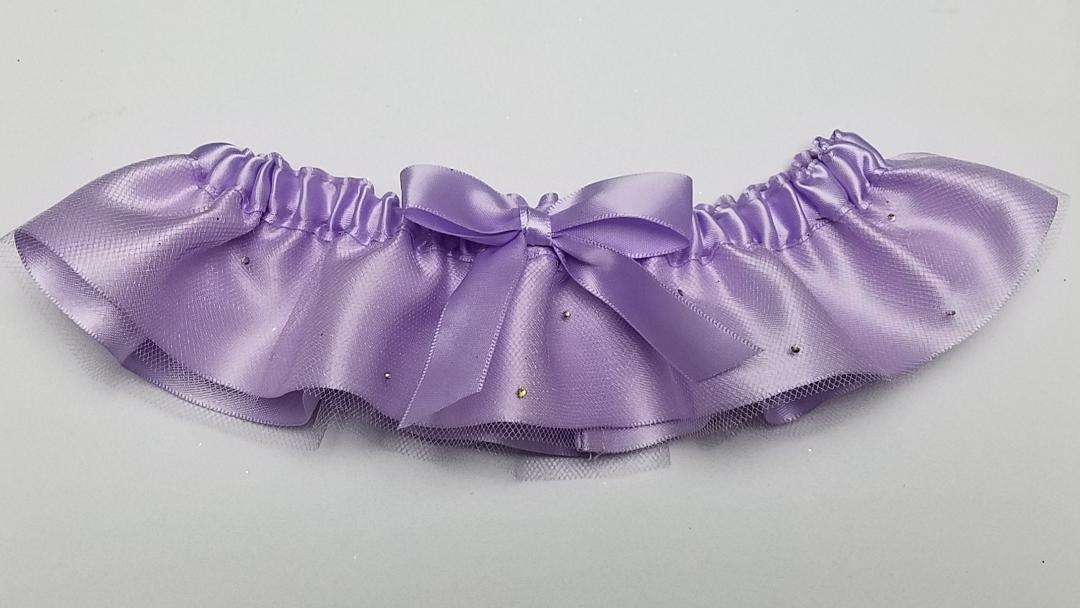 Lavender with Tulle Garter