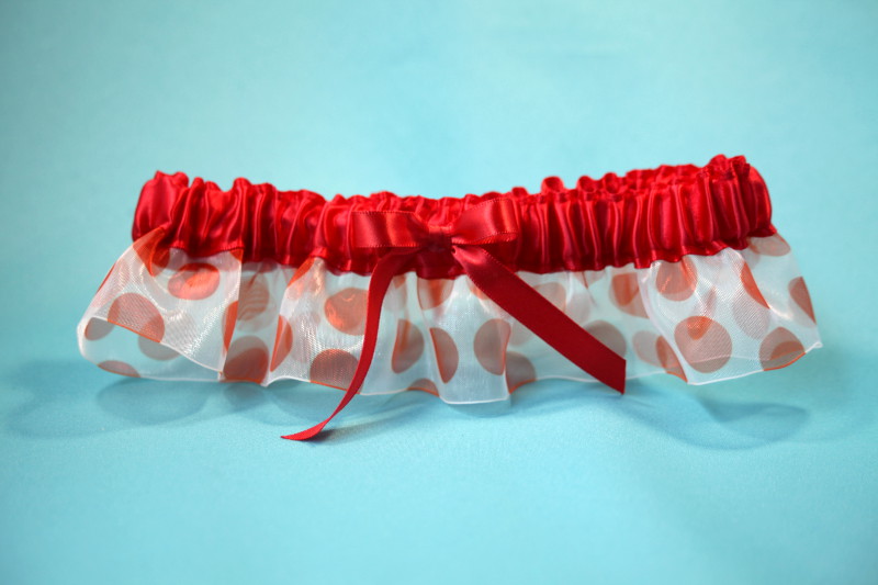 Red Big Polka Dot Garter